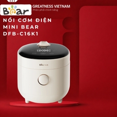 Nồi cơm điện MINI 0.5L (2 người ăn) (dung tích tổng 1.6L) Bear DFB-C16K1 - Hàng Chính Hãng