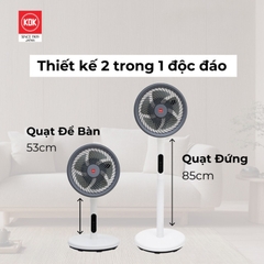 Quạt đứng lửng KDK HL19V (Trắng)