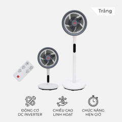 Quạt đứng lửng KDK HL19V (Trắng)