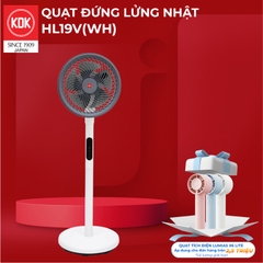 Quạt đứng lửng KDK HL19V (Trắng)