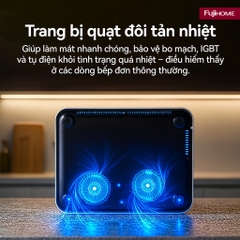 Bếp từ đơn đa năng nhập khẩu FUJIHOME IC1901W, Bếp điện từ mini nấu nhanh và gọn nhẹ cho gia đình