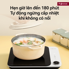 Bếp từ đơn đa năng nhập khẩu FUJIHOME IC1901W, Bếp điện từ mini nấu nhanh và gọn nhẹ cho gia đình