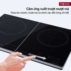 Bếp từ đôi Fujihome IC2123 | 2 vùng nấu Booster nhanh nóng | An toàn khóa trẻ em, tiết kiệm điện