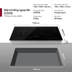 Bếp đôi từ và hồng ngoại Fujihome IC2519 – Linh hoạt mọi món ăn, tối ưu mọi không gian
