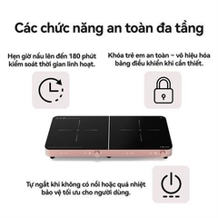 Bếp từ đôi Fujihome IC2602P - Công suất 3400W - Bảo hành 24 tháng