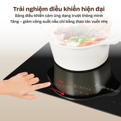 Bếp từ đôi Fujihome IC2623 nhập khẩu, bếp từ âm điện tử cảm ứng menu 5 chế độ cài đặt sẵn
