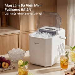 Máy làm đá viên sạch mini tự động 12kg/ngày Fujihome IM12N, máy làm đá 9 viên/lần tiện lợi tiết kiệm