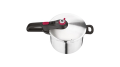 Nồi áp suất cơ inox Tefal Secure 5 Neo 6L - tay cầm đen, núm vặn đỏ