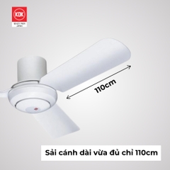 Quạt trần KDK, màu trắng M11SU(WH)