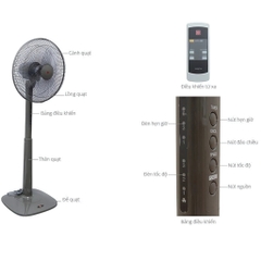 Quạt đứng KDK, màu vàng sâm banh M40K(CHG)