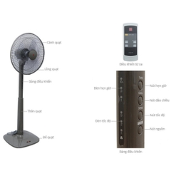 M40K (GY) - Quạt đứng KDK, màu Xám