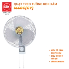 Quạt treo tường KDK, màu xám M40M(GY)