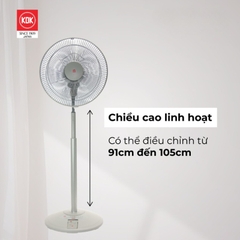 Quạt đứng lửng KDK, màu vàng N30NH(GD)