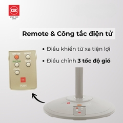Quạt đứng lửng KDK, màu vàng N30NH(GD)