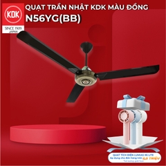 Quạt trần KDK, màu đồng N56YG(BB)