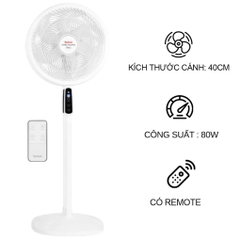 Quạt đứng TEFAL TB Silence Plus VH689690 - Trắng Cánh Trắng