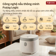 Nồi cơm điện tử 1 Lít cảm ứng 8 chế độ nấu Fujihome RC10BLS