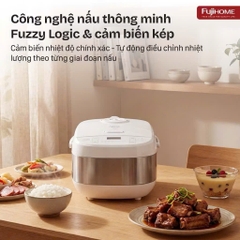 Nồi cơm điện tử 1.5 Lít FUJIHOME RC15W nhập khẩu, lòng nồi 5 lớp chống dinh cao cấp tiết kiệm điện