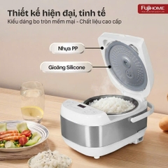 Nồi cơm điện tử 1.5 Lít FUJIHOME RC15W nhập khẩu, lòng nồi 5 lớp chống dinh cao cấp tiết kiệm điện