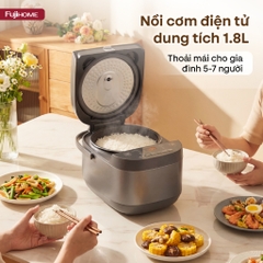 Nồi cơm điện tử 1.8 Lít FUJIHOME RC18G 12 chế độ lòng nồi 5 lớp, nồi cơm nhập khẩu đa năng