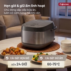 Nồi cơm điện tử 1.8 Lít FUJIHOME RC18G 12 chế độ lòng nồi 5 lớp, nồi cơm nhập khẩu đa năng