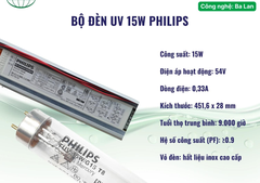Bóng đèn tia cực tím (UVC) diệt khuẩn Philips TUV 15W SLV/25 T8 0m45