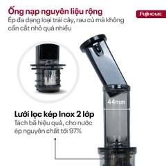 Máy ép chậm mini FUJIHOME SJ06, máy ép trái cây rau củ 400ml công suất 100W lưới lọc 2 lớp Inox
