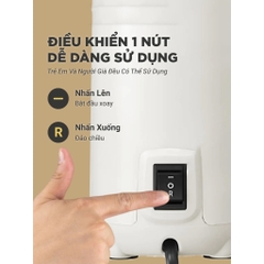 Máy ép chậm mini FUJIHOME SJ06, máy ép trái cây rau củ 400ml công suất 100W lưới lọc 2 lớp Inox