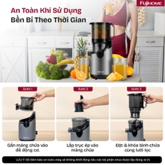 Máy ép chậm FUJIHOME SJ16 nhập khẩu, máy ép nguyên quả công suất 250W động cơ DC