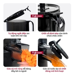 Máy ép chậm FUJIHOME SJ16 nhập khẩu, máy ép nguyên quả công suất 250W động cơ DC