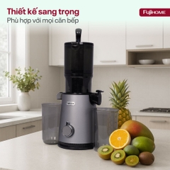 Máy ép chậm trái cây nguyên quả mạnh mẽ FUJIHOME SJ50C, máy ép chậm giữ dưỡng chất dễ vệ sinh