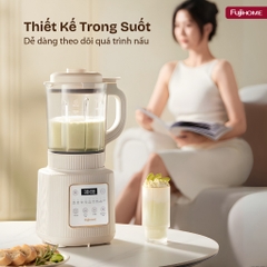 Máy làm sữa hạt menu 9 chức năng cối thuỷ tinh 1,75L Fujihome SM01A