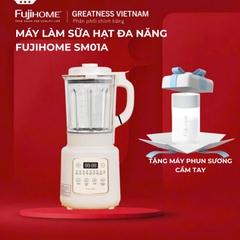 Máy làm sữa hạt menu 9 chức năng cối thuỷ tinh 1,75L Fujihome SM01A