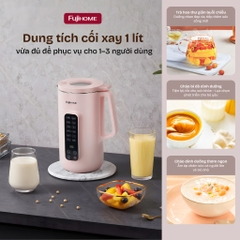 Máy làm sữa hạt 10 chức năng dung tích 1L Fujihome SM1626, máy xay nấu đa năng