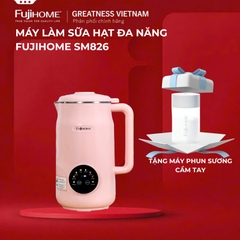 Máy làm sữa hạt 8 chức năng dung tích 1.5 Lít FUJIHOME SM826, máy xay sinh tố, nấu cháo, đun sôi