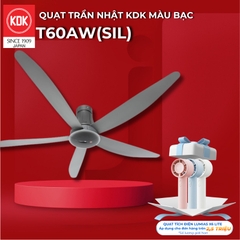 Quạt trần KDK, màu bạc T60AW(SIL)