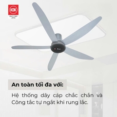 Quạt trần KDK, màu xám T60DW(GY)
