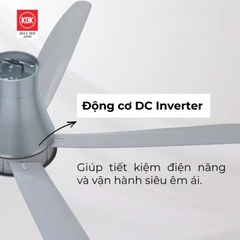 Quạt trần KDK, màu xám T60DW(GY)