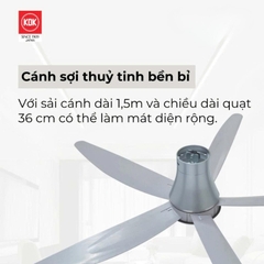 Quạt trần KDK, màu xám T60DW(GY)