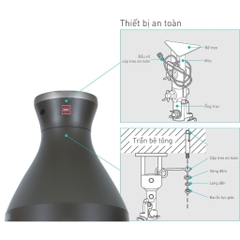 Quạt trần KDK, màu xám T60DW(GY)