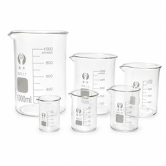 Cốc thủy tinh thấp thành/ 50mL 100mL 150mL 250mL 500mL 1000mL 2000mL