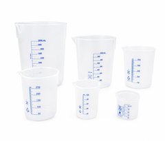 Cốc nhựa vạch sơn xanh không quai/  50mL 100mL 250mL 500mL 1000mL