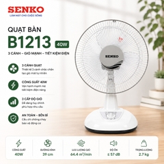 Quạt bàn Senko 3 cánh B1213 40W