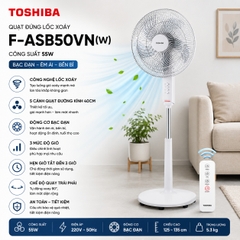 Quạt đứng lốc xoáy Toshiba F-ASB50VN(W) 55w - Bạc đạn