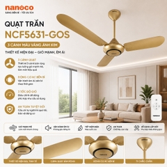Quạt trần Nanoco NCF5631-GOS 3 cánh