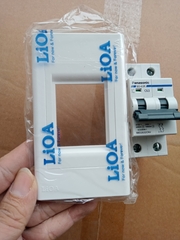 Lioa E18 SE9222M - Mặt aptomat, mặt át cài 2 cực