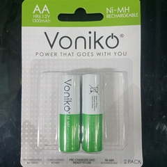 Voniko AA HR6 (1300mAh) - Vi 2 viên pin sạc AA Ni-MH