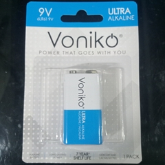 Voniko 9V 6LR61 - Vỉ 1 viên pin kiềm 9V Alkaline