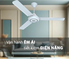 HME CF563C - Quạt trần 3 cánh nhôm trắng đk hộp số cơ ( Điện cơ Hà Nội )