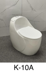 Prince K10A - Bệt, bồn cầu trứng trắng liền khối